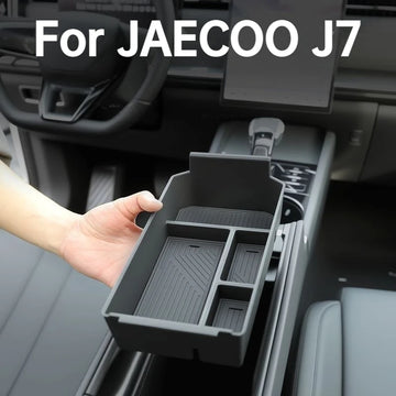 JAECOO J7 PHEV 2024-2026 Armrest Storage Box Central Console Organizer Container Interior Tidying Car Styling Accessories