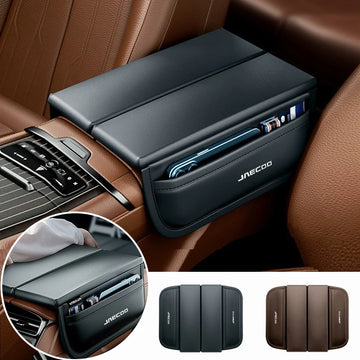 Jaecoo J6 / J7 / J8 PHEV — Leather Armrest Cushion with Logo & Storage Box (2023–2025)