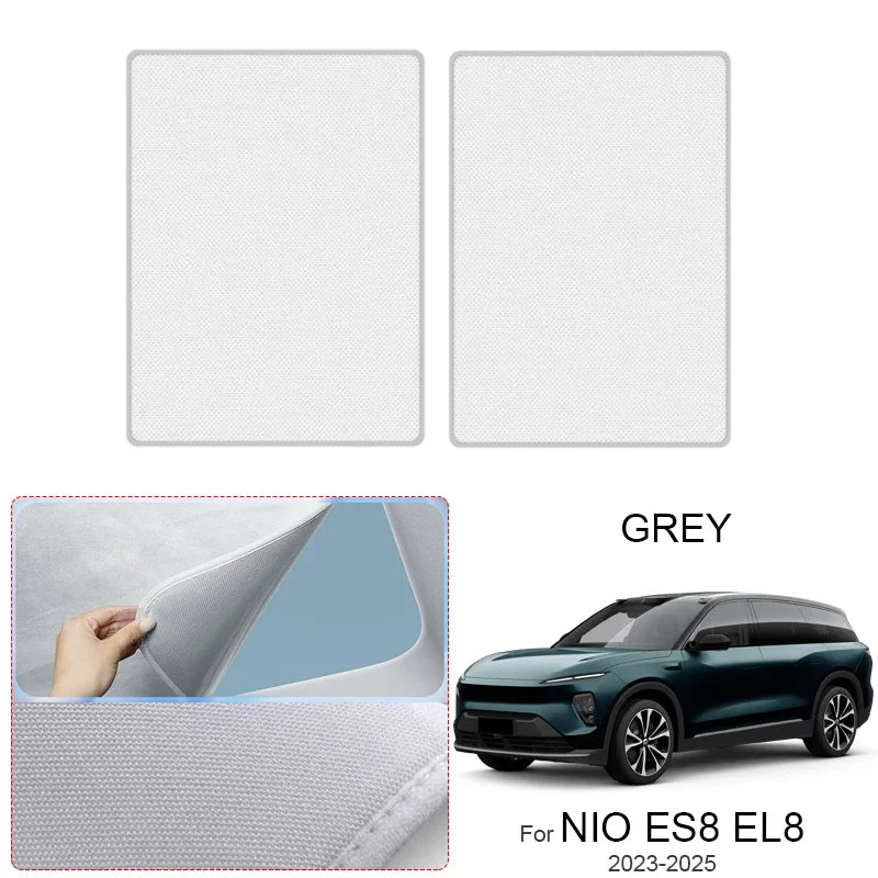NIO EL8 — Suede Fabric Electrostatic Sunroof Sunshade, UV & Heat Insulation (2023–Present)