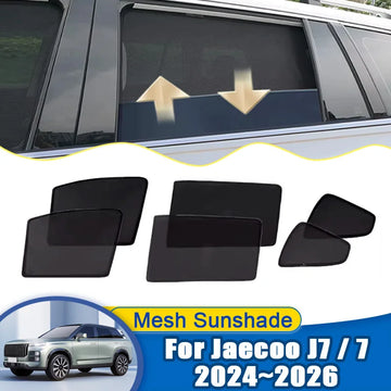 Jaecoo J7 — Magnetic Mesh Window Sunshades & Privacy Curtains (2024–2026)
