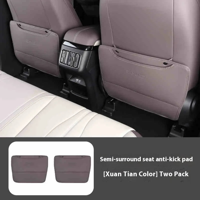 BYD Song Plus DMI / Seal U / Sealion 6 — Leather Rear Seat Anti-Kick Mat & Protector