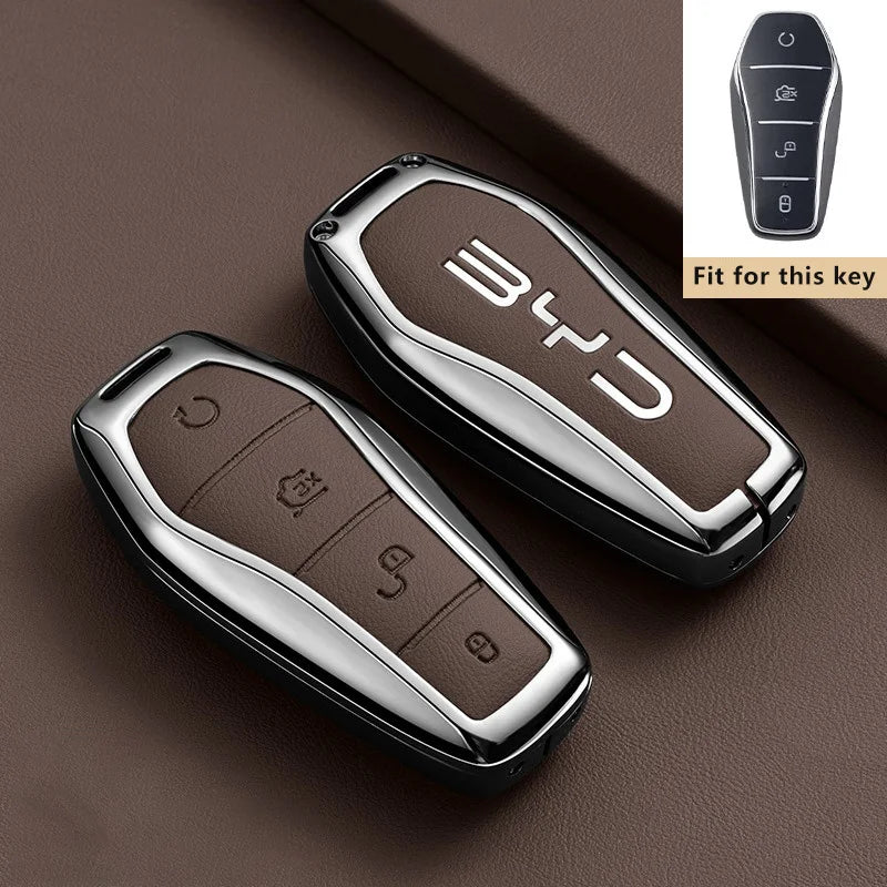 BYD Song Plus Pro / GM-I — Zinc Alloy Key Fob Case & Keychain (2022–2026)