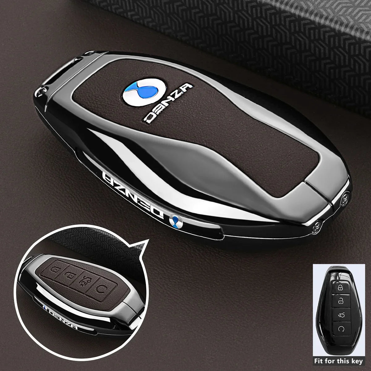 Denza B5 / B8 — Zinc Alloy Smart Key Fob Case & Keychain (2025–2026)